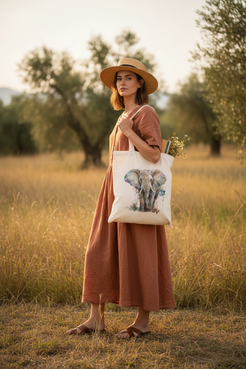 Elephant Tote Bag Model