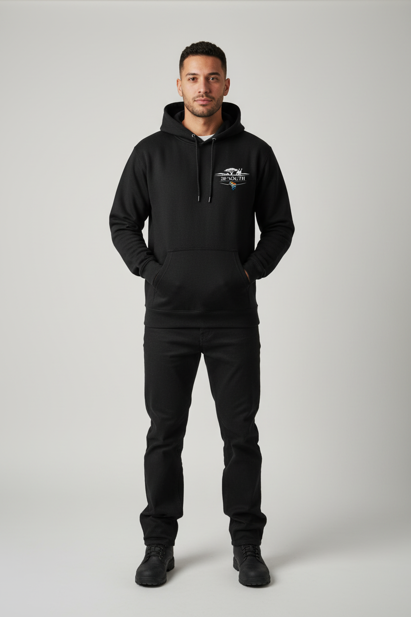 Custom Print Workwear Hoodie - Black