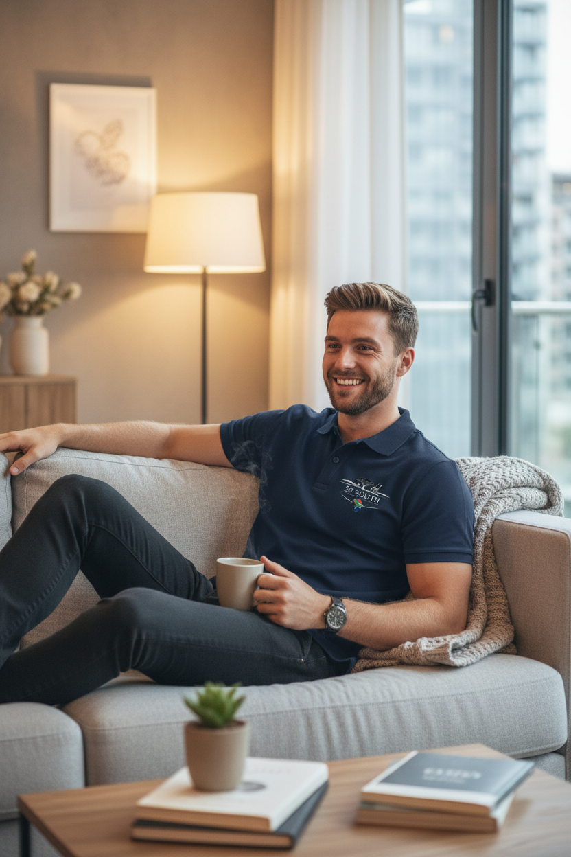 Men's Polo - Home (white logo)