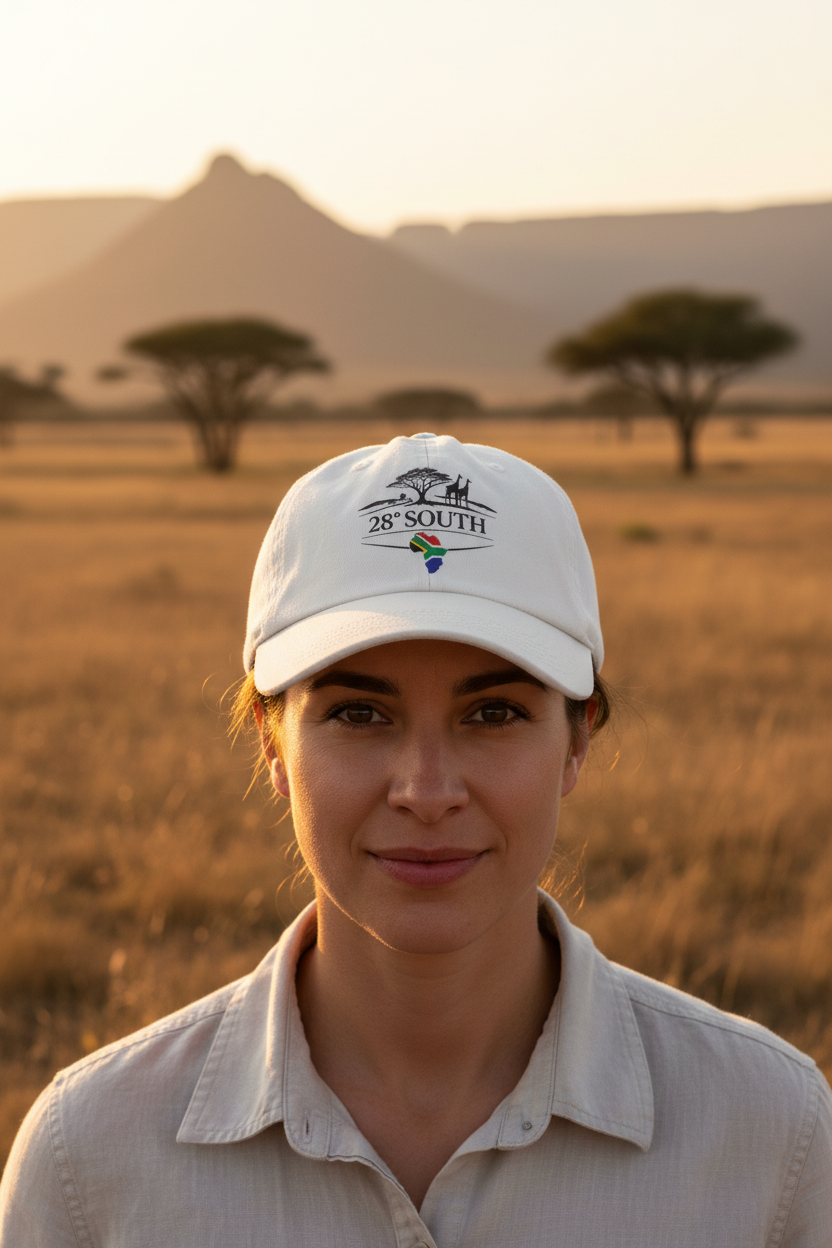 Model wearing 28° South Cap