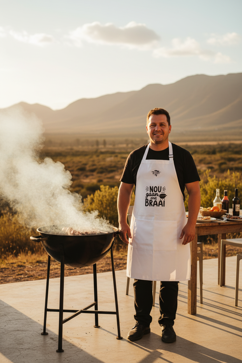 Nou Gaan Ons Braai Apron - Model