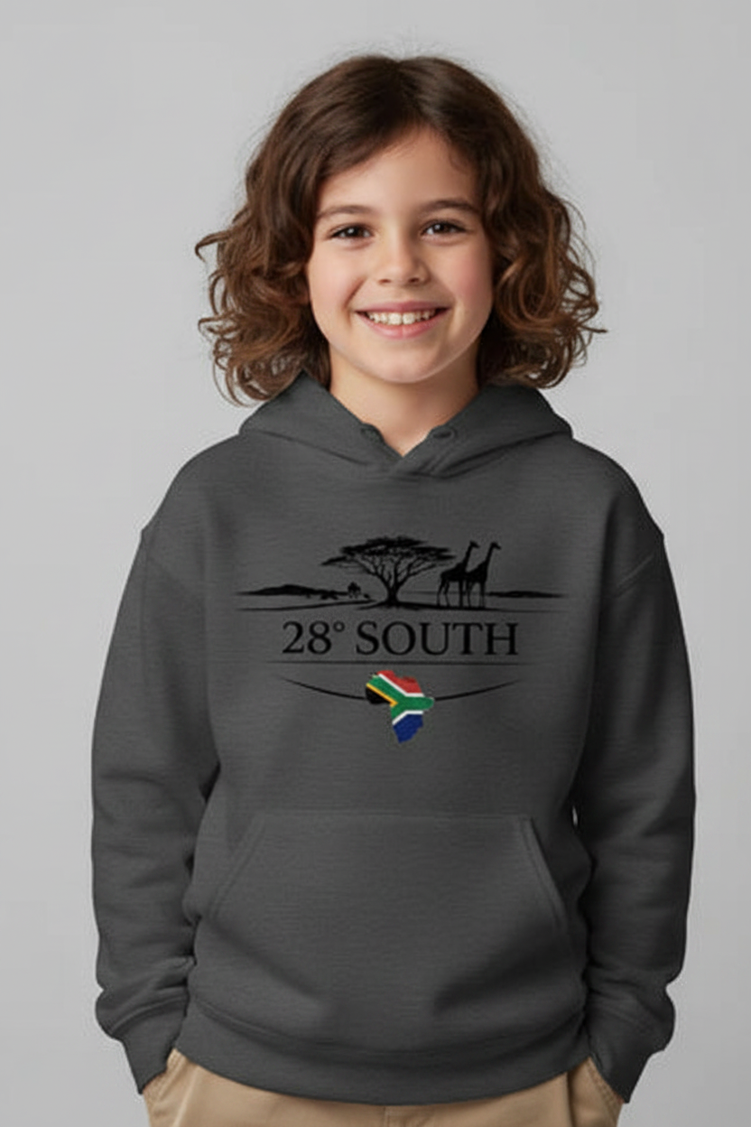 Charcoal Kids Hoodie - Child Model