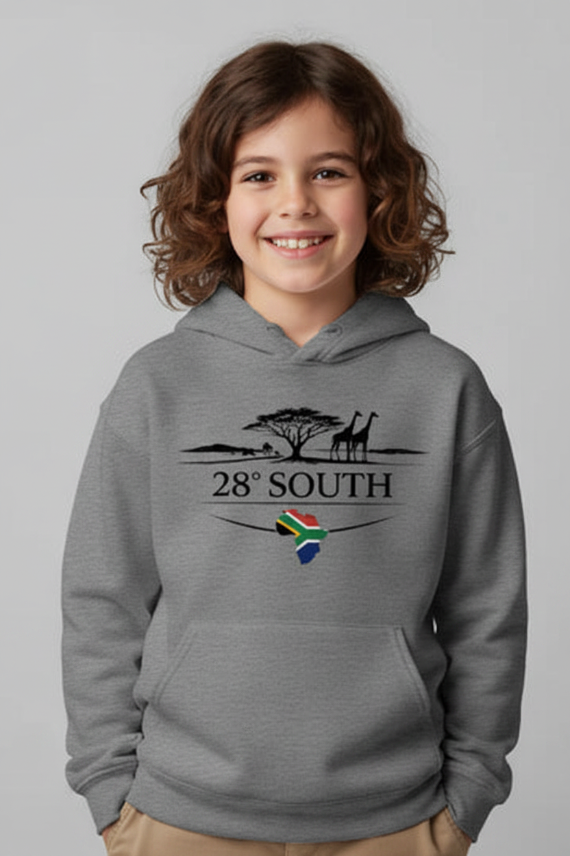 Fan Charcoal Heather Kids Hoodie - Child Model