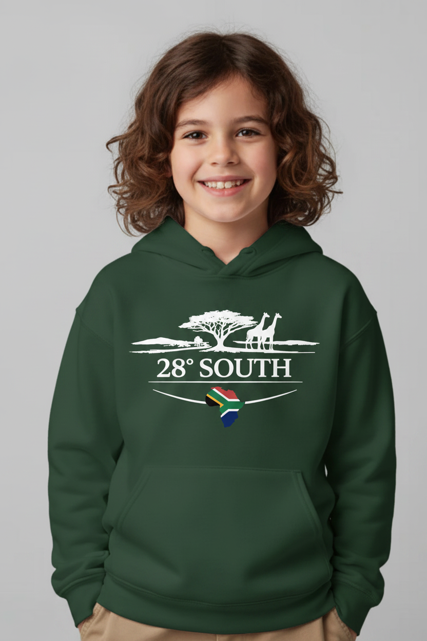 Fan Dark Green Kids Hoodie - Child Model
