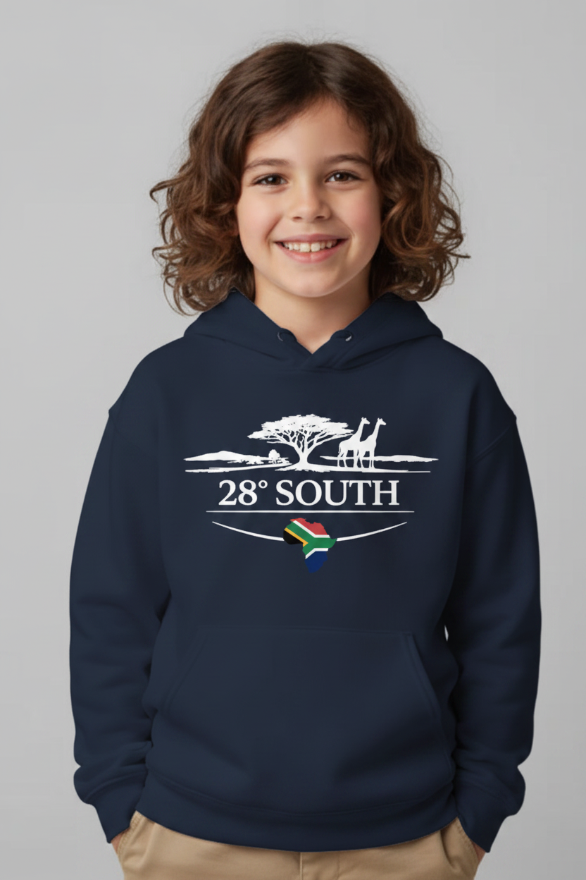 Navy Kids Hoodie - Child Model