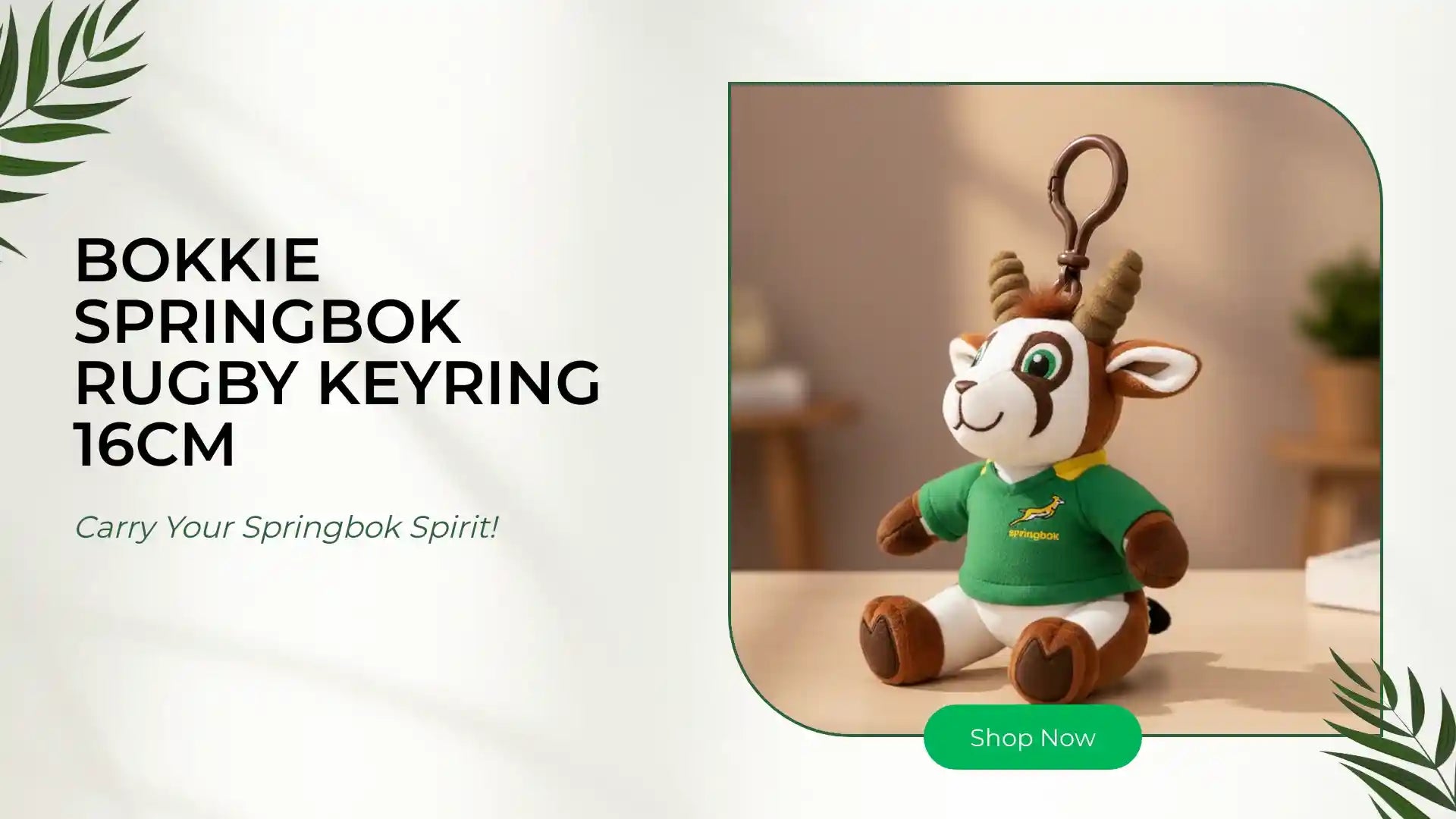 Bokkie Springbok Rugby Keyring 16cm by@Outfy