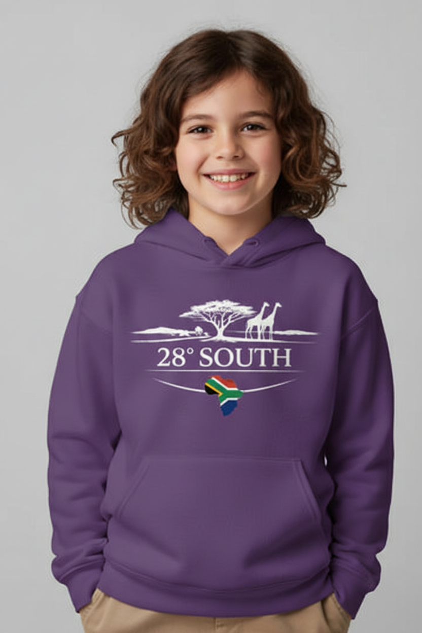 Purple Kids Hoodie - Child Model