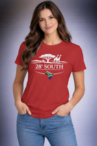 Red Women's T-Shirt - white logo