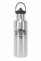 Silver 28° South Water Bottle with Logo